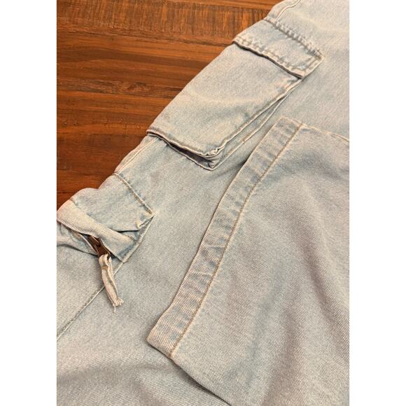 Universal Thread Carpenter Jeans Women’s 8R Light Wash Utility Denim Pockets - Picture 2 of 7